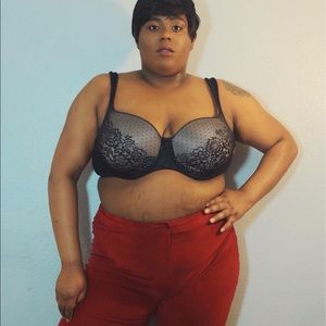 Red Velvet Plus Size Boot Cut Pants